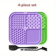 thumbnail image 5 of 4pcs Silicone Dog Lick Mat Set with Suction Cups - Anti-Choke Slow Feeder Pads for Healthy Eating, 5 of 5