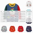thumbnail image 4 of Gerichy Toddler Little Boy Christmas Sweatshirt Kid Xmas Santa Dinosaur Shirt Clothes Long Sleeve Tee Top 1T-7T, 4 of 6