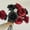 LLNew--Red, variant on 100Fens Rose Gothic Dark Artificial Flower White Inner Ring Red Halloween Decoration Artificial Flower Silk Flower Artificial Flower Fall&nbsp;Decor