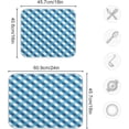 thumbnail image 3 of SKYSONIC Absorbent Dish Drying Mat Blue Plaid Kitchen Counter Mat Protector,Reversible,Extra Large 24 x 18 Inches, 3 of 7
