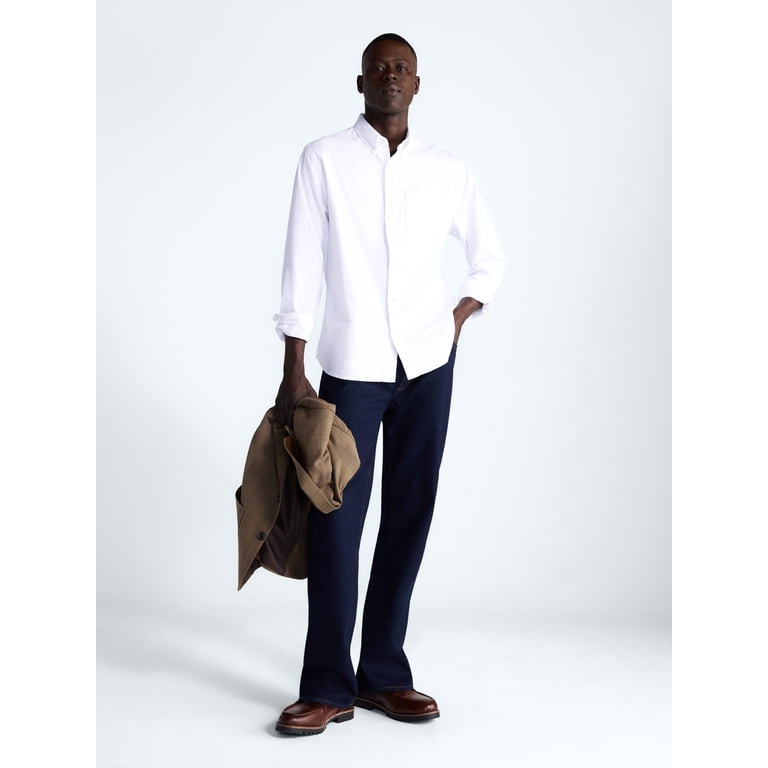 Free Assembly Men's Cotton Oxford Button-Down Shirt photo 2