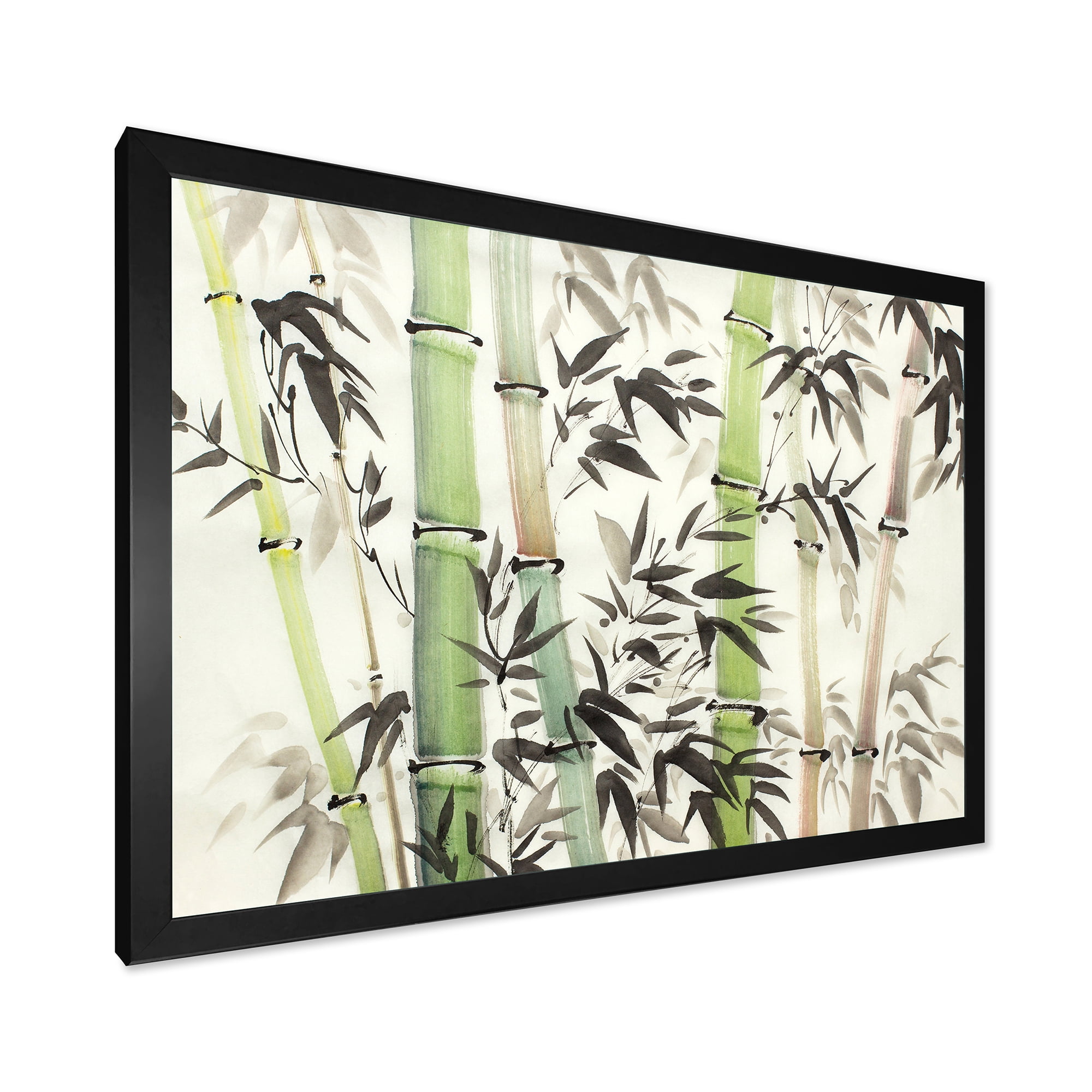 Designart 'The Forest of Bamboo Branches II' Lake House Framed Art Print