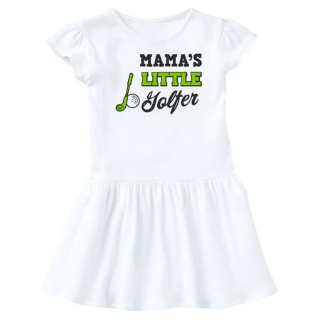 

Inktastic Mamas Little Golfer with Golf Club and Ball Gift Baby Girl Dress