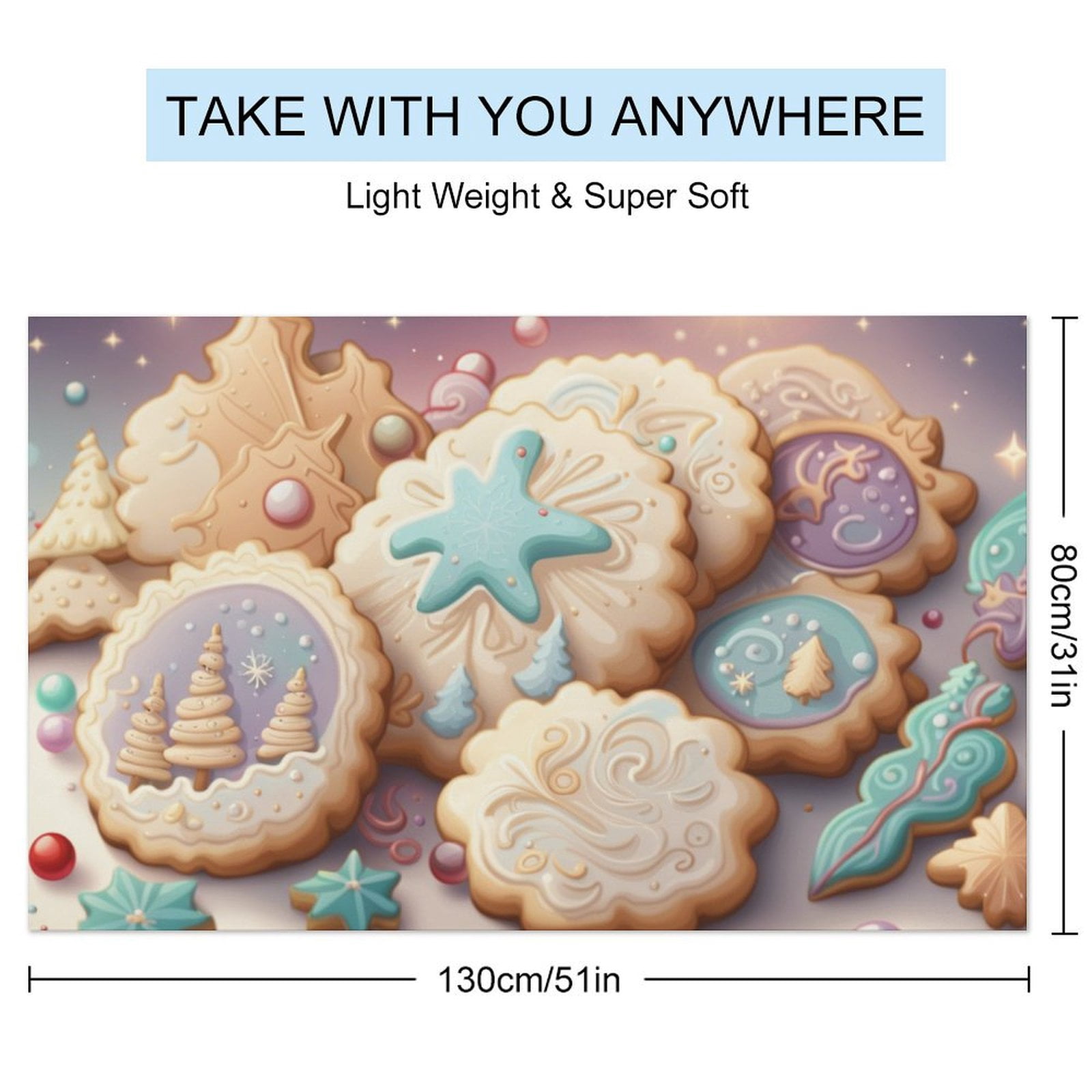 Snowman Christmas Tree Elk Beach Towel – with A Unique Design, Extra Large,XL (32”x 63”) for Kids & Adults