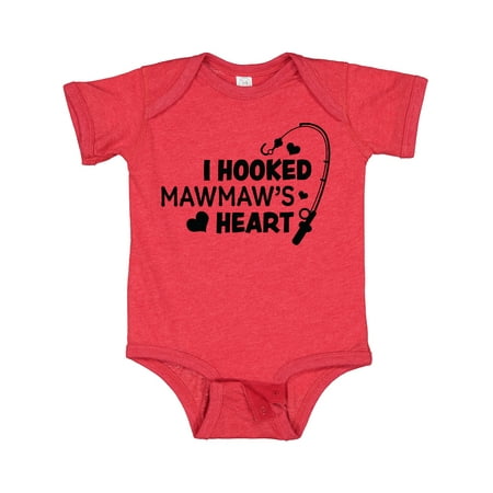 

Inktastic I Hooked Mawmaw s Heart with Fishing Rod Gift Baby Boy or Baby Girl Bodysuit