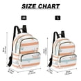 thumbnail image 2 of FORMRS Mini Backpack Purse for Women Quilted Travel Daypack Casual Shoulder Bag, Orange Nautical Pattern, 2 of 7