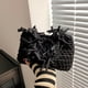 thumbnail image 1 of Bolso de mujer Bolso de axila tejido informal Bolso de compras elegante de verano (negro), 1 of 5