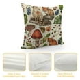 thumbnail image 4 of Qinduosi Forest Pillow Covers Watercolor Animal Plants Throw Pillow Case Decorative Cushion Cover for Home Office Sofa Decoration, Inch, Set of, 4 of 5