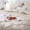 thumbnail image 5 of U by Bedsure Full Comforter Set Beige, Bed in a Bag Full Size Bedding, 7 Pieces Pinch Pleat All Season Comforter with Sheets, Pillowcases & Shams, 5 of 9