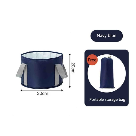 Fiudx Cubo Apilable para Pies, Portátil, de Viaje, con Aislamiento Térmico, a Prueba de Fugas, para Baño de Pies, Lavabo para Piernas para El Hogar