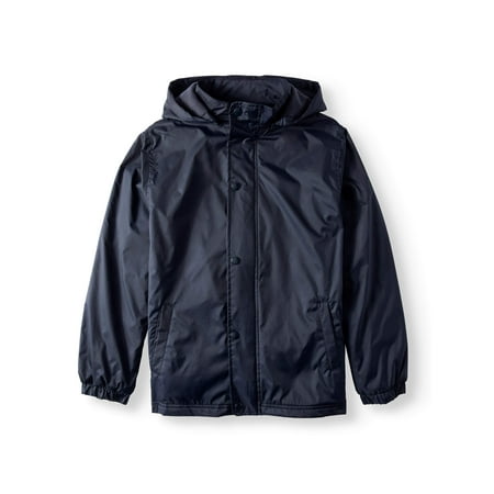 Wonder Nation Boys School Uniform Removable Hood Jacket (Little Boys & Big (Best Coat Brands For Cold Weather)