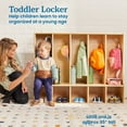 thumbnail image 3 of ECR4Kids Streamline 5-Section Toddler Coat Locker with Bench, Natural, 3 of 9
