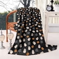 thumbnail image 2 of Halloween Ghosts Pumpkins and Spider Webs Blanket,Comfortable Soft Lamb Wool Throw Blanket,All Season,Warm Lightweight Blankets for Sofa Bed Couch Living Room Chair,40"x50", 2 of 4