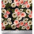thumbnail image 1 of Soimoi Cotton Duck Fabric Ranunculus with Bunch Floral Decor Fabric Printed Yard 42 Inch Wide, 1 of 3