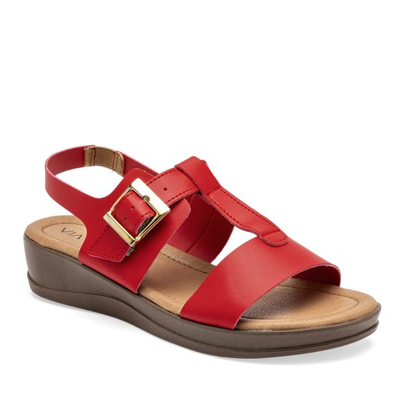 SANDALIA VIA MODA ROJO 117358
