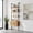Natural, variant on Demi Bonn 6-Tier Ladder Bookcase, 2 Drawers, Metal Frame, Raised Legs, Home Office Organizer, Black