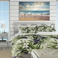 thumbnail image 3 of Designart "Serenade Of Green And Purple Bamboo In The Tropics IV" Tropical Bedding Covert Set - Tropical Bed Set With 1 Sham, 3 of 5