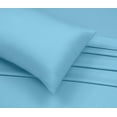 thumbnail image 4 of Ruvanti Queen Sheets Set - Luxurious Silky Soft Microfiber Bedding - Cozy & Comfy - 15 inch Deep Pocket (Fits up to 17") Hotel Bed Sheets - 4 Pcs - Blue, 4 of 10