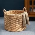 thumbnail image 2 of Solhome 15" x 15" Wicker Woven Brown Storage Baskets with Handle, 2 of 7