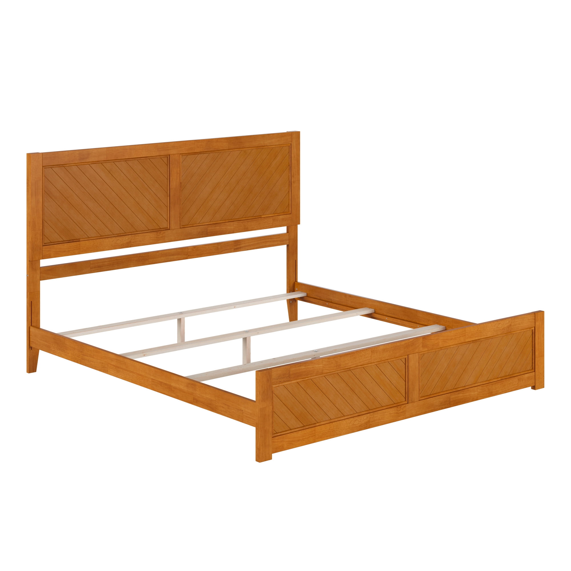 AFI Canyon Light Toffee Solid Wood Foundation Bed Frame with Matching Footboard, King