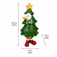 thumbnail image 2 of Christmas Tree Duck Figurine with Resin Craftsmanship and Festive Star Top, Green and Red, for Holiday Table Display, Christmas Decoration, 2 of 3