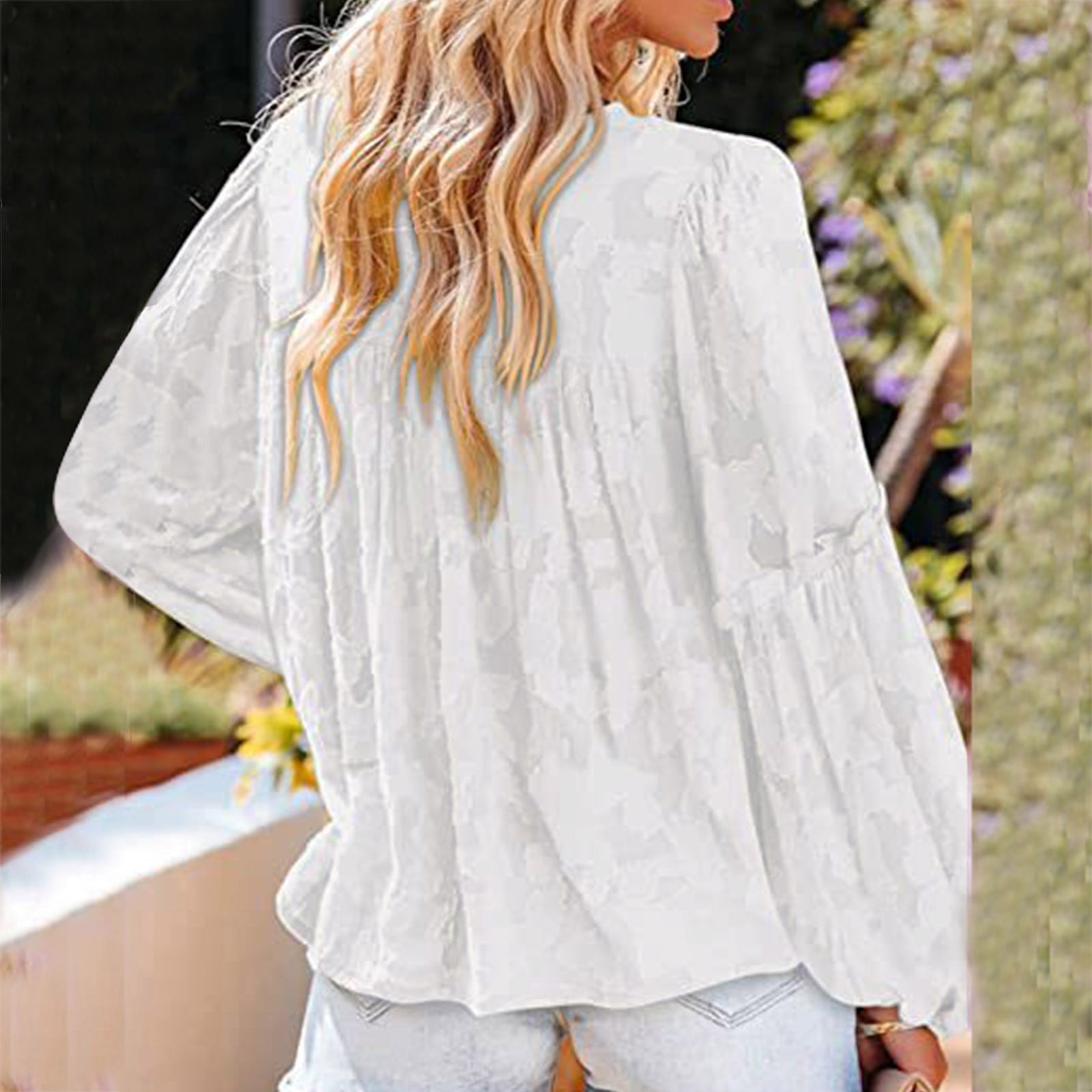 cute white flowy tops