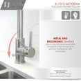 thumbnail image 4 of Stylish Modena Ht 14" Brushed Stainless Steel Single Handle Pull Down Kitchen Faucet K-131S, 4 of 11