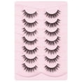 thumbnail image 6 of Natural Lashes Wispy Lashes Natural Look False Eyelashes Natural Flared Eyelashes False Eye Lashes Soft Fluffy Lashes 7 Pairs D-K06, Black, 6 of 16