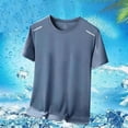 thumbnail image 6 of Men's Cooling Ice Silk Tee Summer Mesh Short Sleeve Top Quick Dry Lightweight Breathable Athletic Performance Workout Shirt, 6 of 6