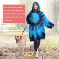 thumbnail image 4 of Blue Tie Dye Spiral Pattern Wearable Oversized Blanket,Wearable Blanket Hoodie for Adults,Cozy Hooded Blankets with Super Pockets,Super Warm Fuzzy Pullover for Women & Men, 4 of 6