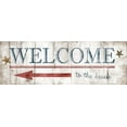thumbnail image 2 of Grey, Jace 14x7 White Modern Wood Framed Museum Art Print Titled - Welcome Sign, 2 of 4