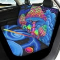 thumbnail image 3 of Xoenoiee Psychedelic Planets Mushroom Car Seat Cover Full Set, Pack of 4, Include Front and Rear Split Bench Seat Cover, Car Seat Cover, Universal Fit, 3 of 6
