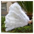 thumbnail image 4 of Extra Large Ostrich Feather Fans 13 Bone Handheld Plumes Fan For Wedding Party Stage Performance, 4 of 5