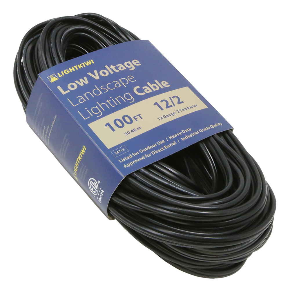 Lightkiwi 12AWG 2Conductor Direct Burial Wire for Low Voltage