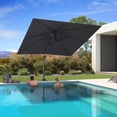 thumbnail image 3 of PURPLE LEAF 8' X 8' Patio Umbrella for pool 7' High Offset Cantilever Umbrella for Poolside, 360° Rotation Outdoor Umbrella, Grey, 3 of 13