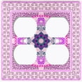 thumbnail image 3 of Metal Light Switch Plate Cover Elegant Pink Mandala Floral Rug Tile Pattern TIL073, 3 of 13