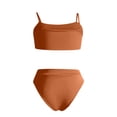 thumbnail image 4 of QUNYINEY Womens Bikini Set Solid High Waisted String Swimsuits Triangle Tummy Control Swimsuit Sets, 4 of 6