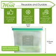 thumbnail image 4 of 7Penn Silicone Food Storage Bag 1000mL - 2pk Green 8 x 6.25in Reusable Food Bags, 4 of 7