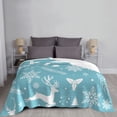 thumbnail image 6 of XMXT Flannel Throw Blanket for Couch, Flat Darting Moose Bed Sofa Decor Blankets for Home Bedroom, 80 x 60 inches, 6 of 9