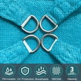 thumbnail image 7 of Lehood 185 GSM HDPE Rectangle Turquoise Sun Shade Sail - 95% UV Block, Breathable & Water-Permeable with 4 Ropes | Custom Sizes, Multi-Color for Garden, Patio, Pool Cover, 7 of 7