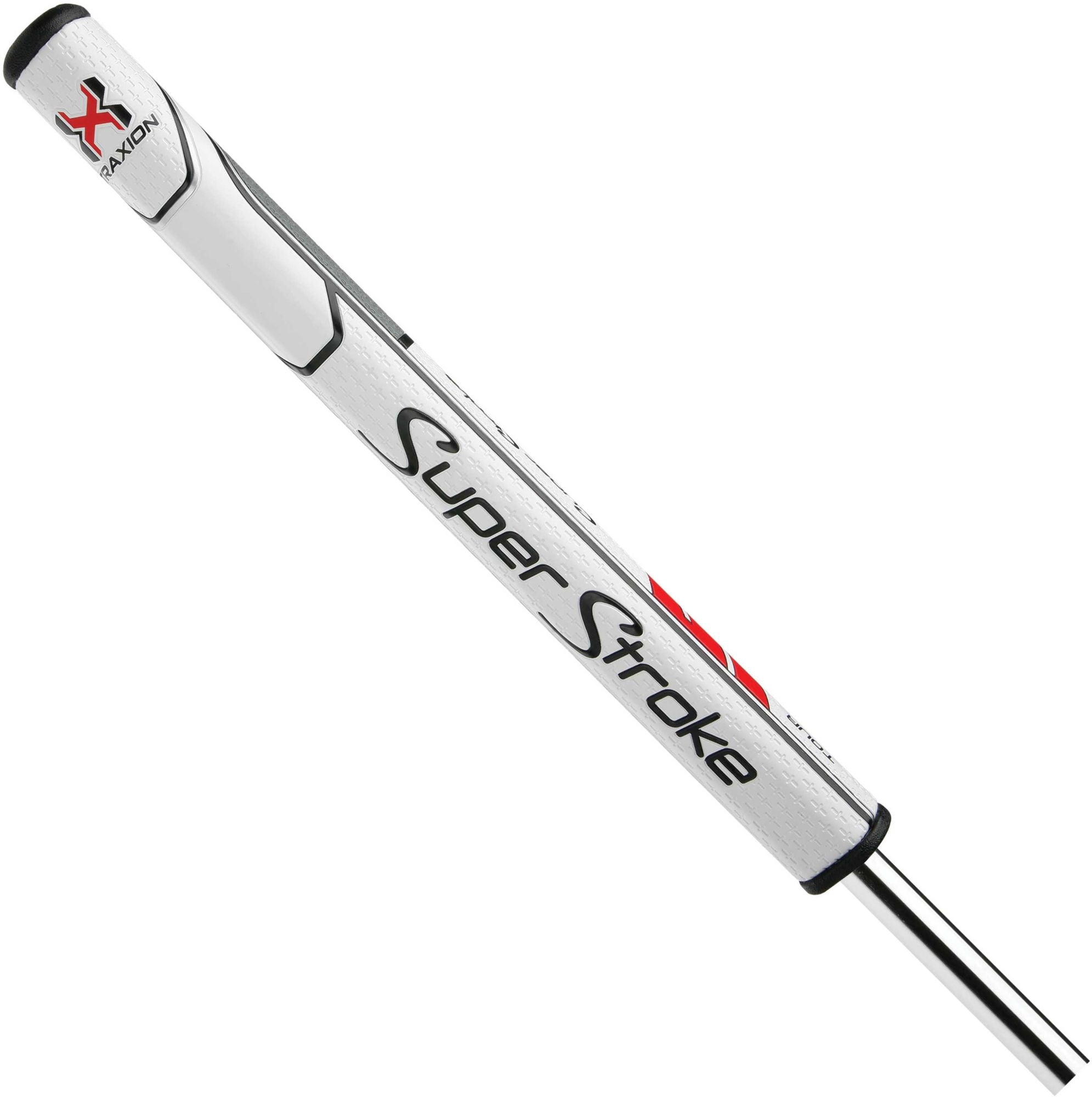 SuperStrokeTraxion Tour XL+Plus Golf Putter Grip, White/Red/Gray (Tour