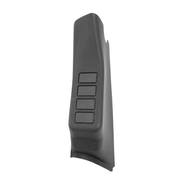 Fits 2011-2018 Jeep Wrangler JK Rugged Ridge Switch Panel 17235.58 Includes Four Premolded Cutouts For Switches; Without In-Line Fuses; Without Wiring Harness; Left Pillar Mount; Black; Plastic