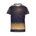 thumbnail image 4 of Wukai Gold Black Glitter Youth Unisex Short Sleeve T-Shirt for Boys, Girls, Teens, and Kids-Small, 4 of 7