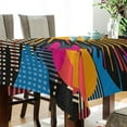 thumbnail image 4 of Yayeee Tablecloths for Rectangular Tables 60 x 108 inch Party Table Cover, Futuristic Circles, 4 of 6