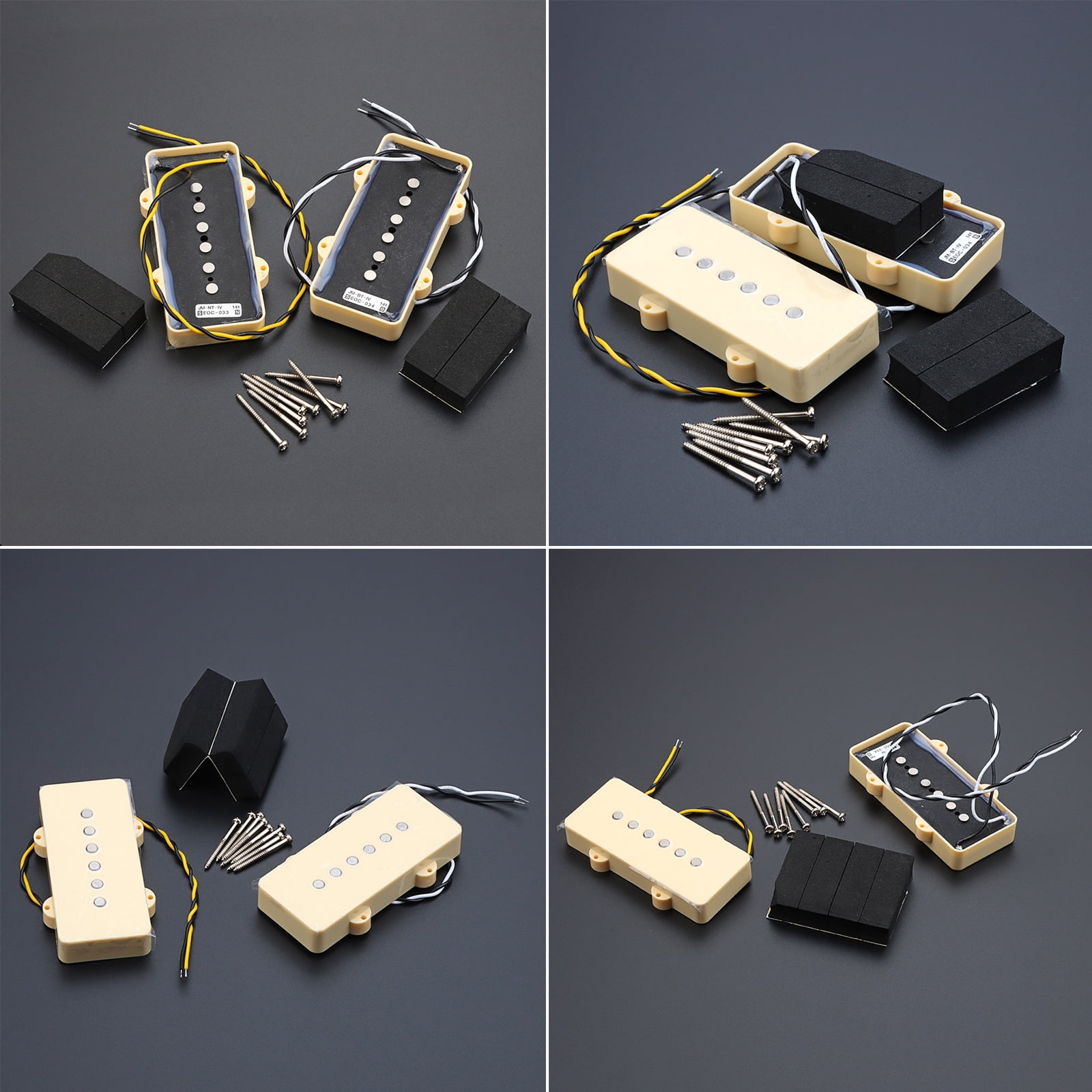 1 Set of Single Coil Guitar Pickups Neck and Bridge Pickup Compatible with LP Electric Guitar Parts Replacements