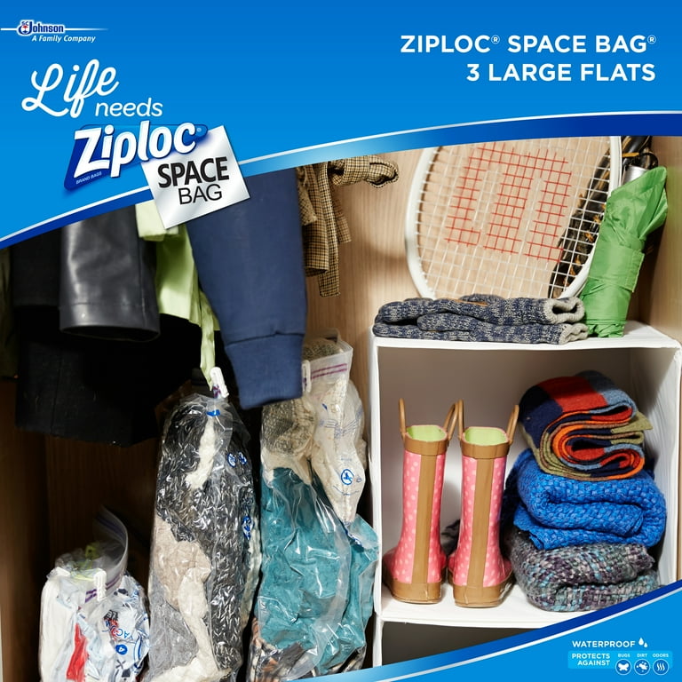 Ziploc® Space Bag® Flat Bag Organizer System Vacuum Seal Storage Bags 2 Ct  Box, Utensils