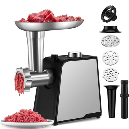 Cikuci Electric Meat Grinder, 2800W Max Meat Grinders for Home use, Sausage Stuffer, with 3 Sizes Grinding Discs