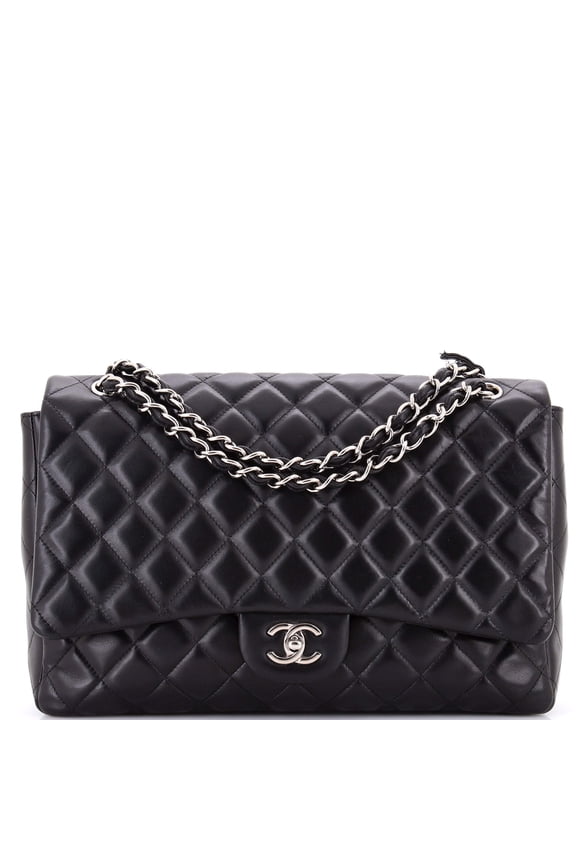 Pre-Owned Classic Single Flap Bag Quilted Lambskin Maxi By Rebag