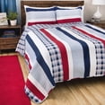 thumbnail image 2 of Greenland Home Fashions  Nautical Stripes 3-piece Quilt Set, 2 of 5