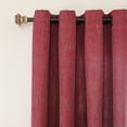 thumbnail image 4 of Quality Home Textured Faux Linen Curtains - Burgundy - 52" x 84" (Set of 2 Panels), 4 of 4